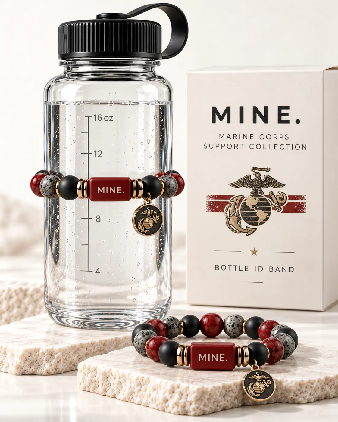Marine Corps; MINE. bottle band design visualization
