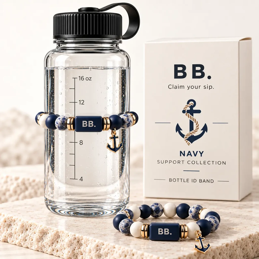 Navy; Bottle Bracelets bottle band design visualization