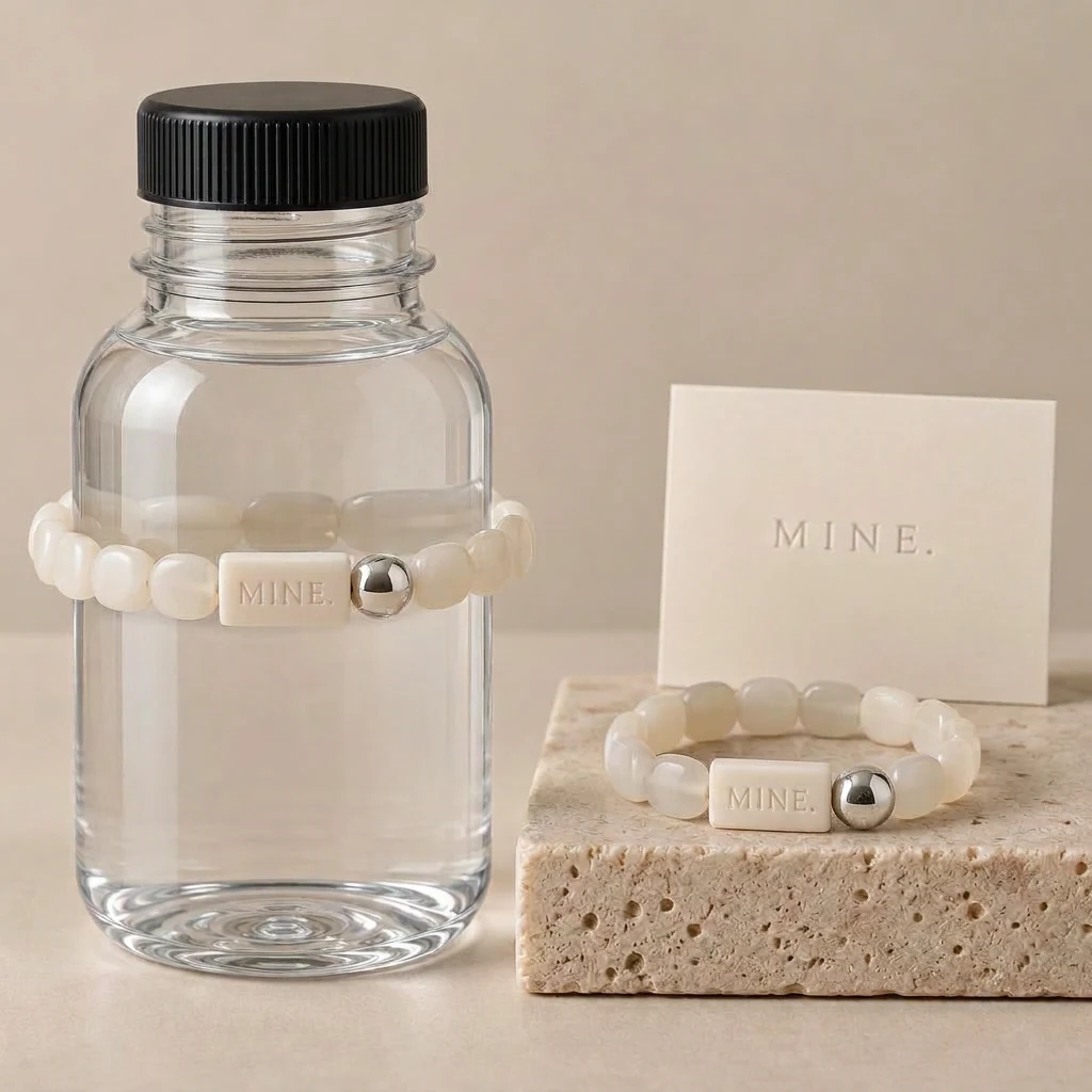 Cloud Nine — Bone / Frost; MINE. bottle band design visualization