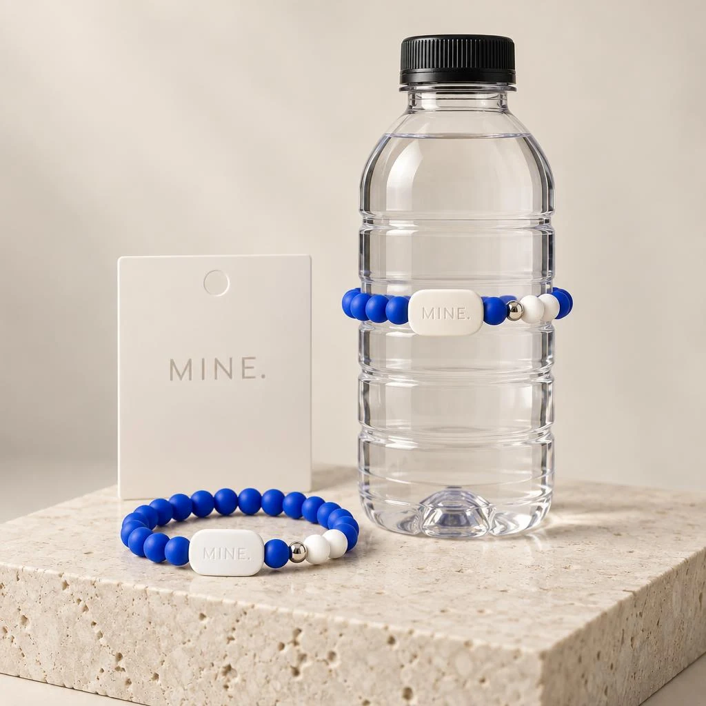 Electric Blue; MINE. bottle band design visualization