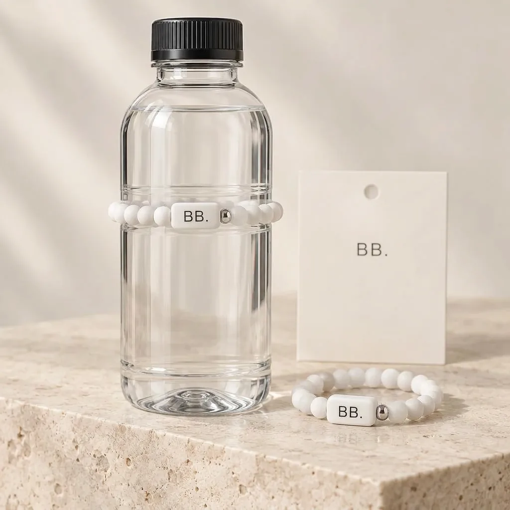 Cloud White; Bottle Bracelets bottle band design visualization