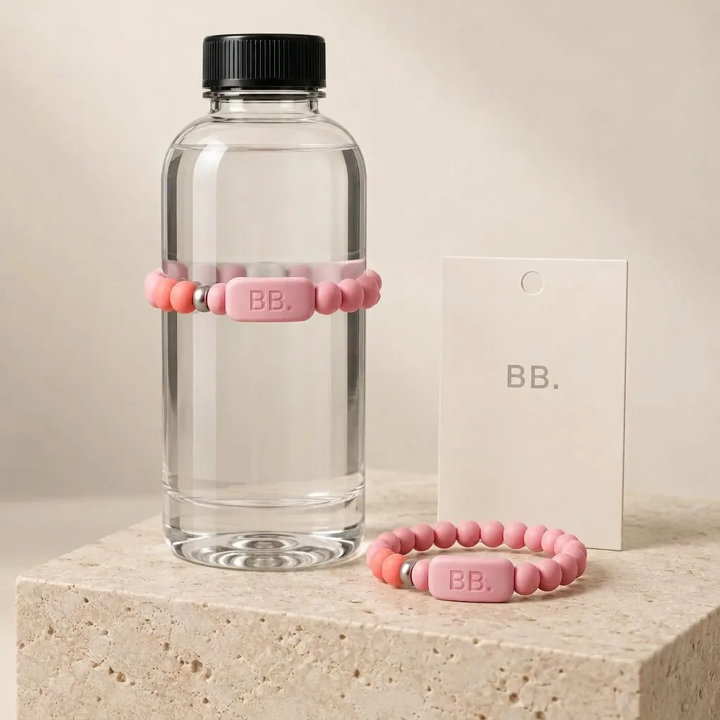 Bubblegum Pink; Bottle Bracelets bottle band design visualization