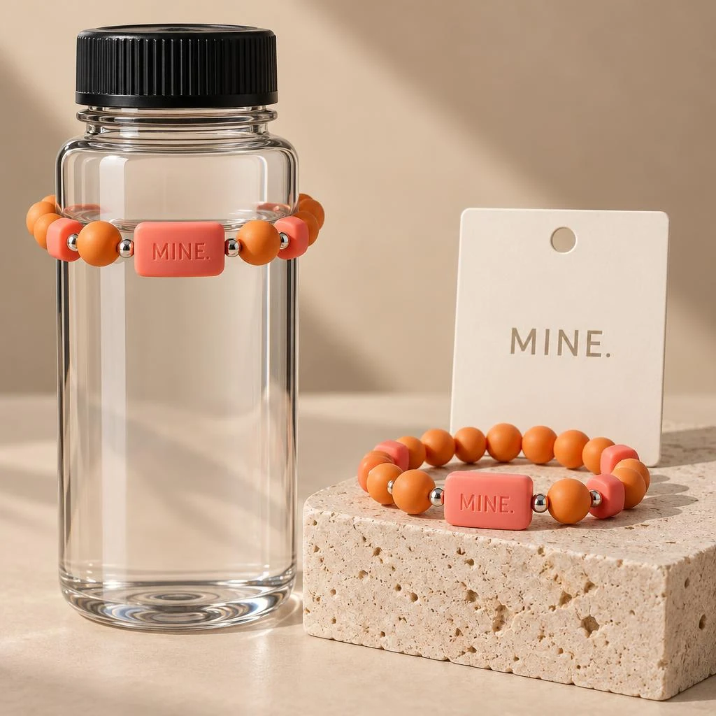 Sunset Orange; MINE. bottle band design visualization